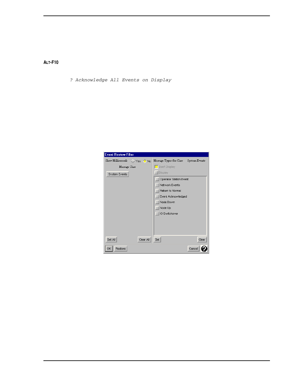 3 filtering event messages, Figure 9-2. event review filter window | Micromod Micro-PWC: 53PW6000 MicroPWC Operators Manual User Manual | Page 103 / 174