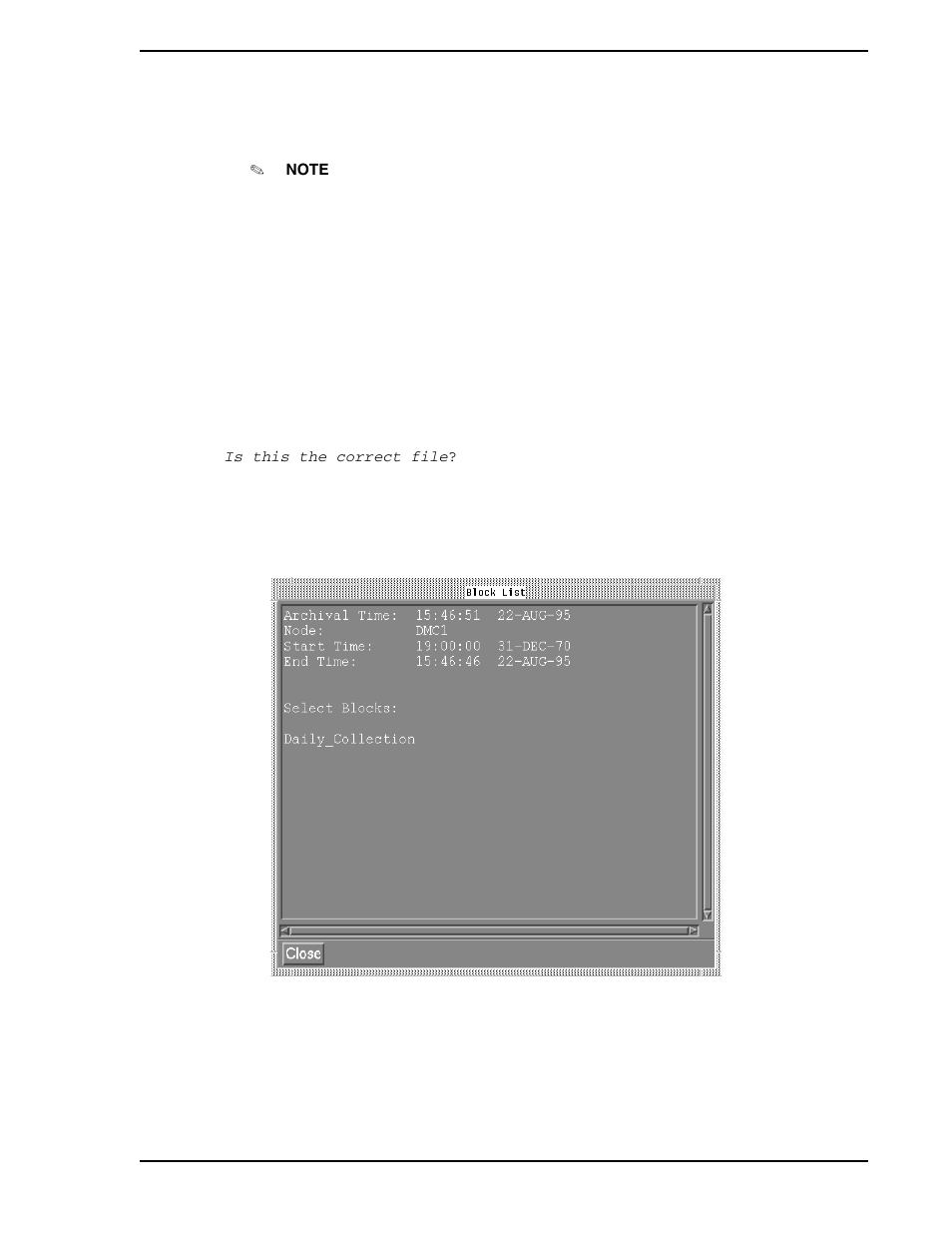 5 list archival block data, Figure 11-25. block list window | Micromod Micro-PWC: 53PW6000 MicroPWC Operators Manual User Manual | Page 141 / 174