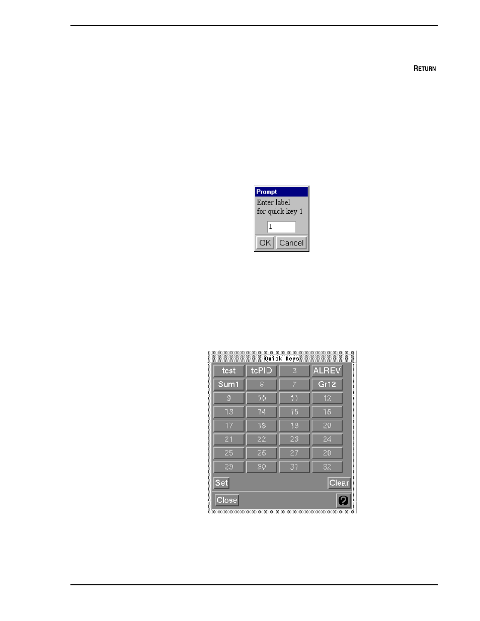 2 configuring quick keys, Figure 11-33. quick key label assignment window | Micromod Micro-PWC: 53PW6000 MicroPWC Operators Manual User Manual | Page 149 / 174