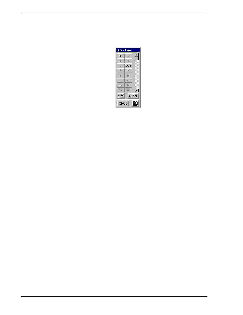 1 configuring quick keys 33 through 64, 2 clearing quick key assignments, 3 exiting quick keys | Figure 11-35. quick key window | Micromod Micro-PWC: 53PW6000 MicroPWC Operators Manual User Manual | Page 150 / 174