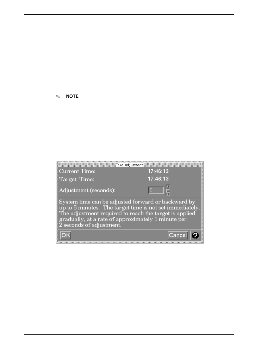 14 time adjustment, 1 using the time adjustment utility, Figure 11-45. time adjustment window | Micromod Micro-PWC: 53PW6000 MicroPWC Operators Manual User Manual | Page 164 / 174