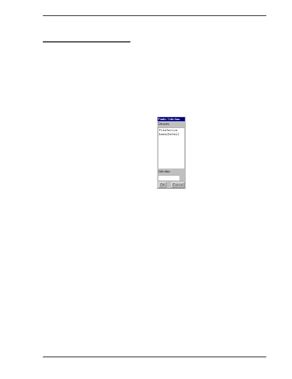 0 printer review, 1 introduction, 1 accessing the printer review display | 0 - printer review, Figure 12-1. printer selection window, Section 12 | Micromod Micro-PWC: 53PW6000 MicroPWC Operators Manual User Manual | Page 167 / 174