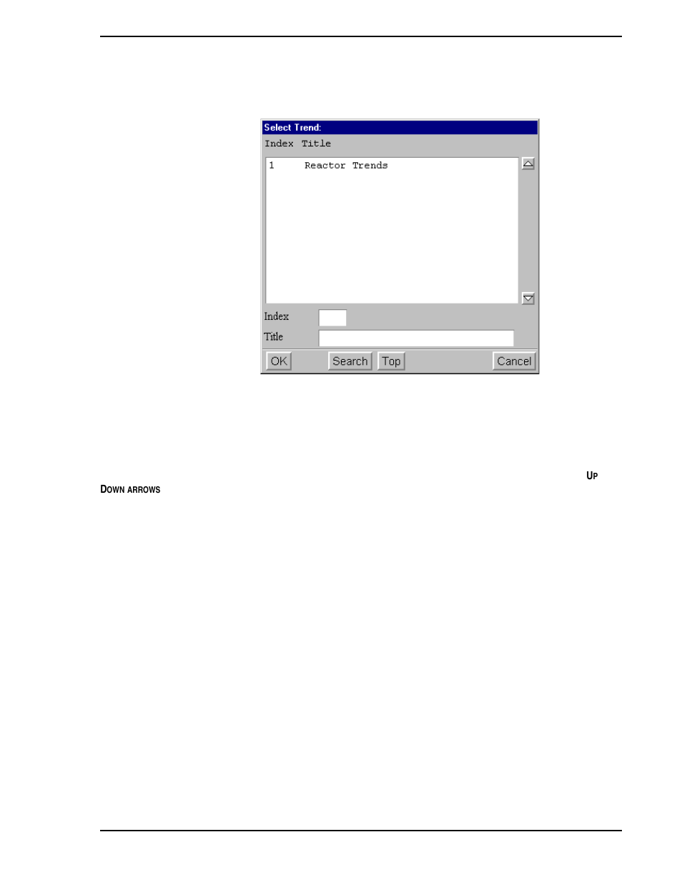 Figure 6-3. select trend window | Micromod Micro-PWC: 53PW6000 MicroPWC Operators Manual User Manual | Page 71 / 174