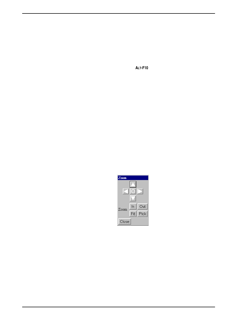 5 alarm acknowledgment, 6 the zoom menu item, Figure 7-7. zoom/pan window | Section 7.6, the zoom menu item, Section 7.6, the zoom menu, Item, Section 7.6, The zoom menu item | Micromod Micro-PWC: 53PW6000 MicroPWC Operators Manual User Manual | Page 88 / 174