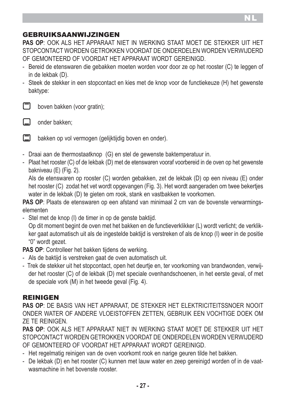 ARIETE Bon Cusine 180 User Manual | Page 29 / 46