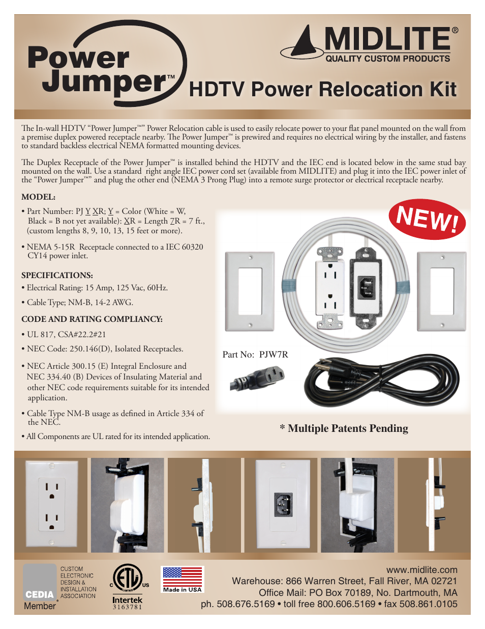 Midlite DÉCOR POWER JUMPER User Manual | 1 page