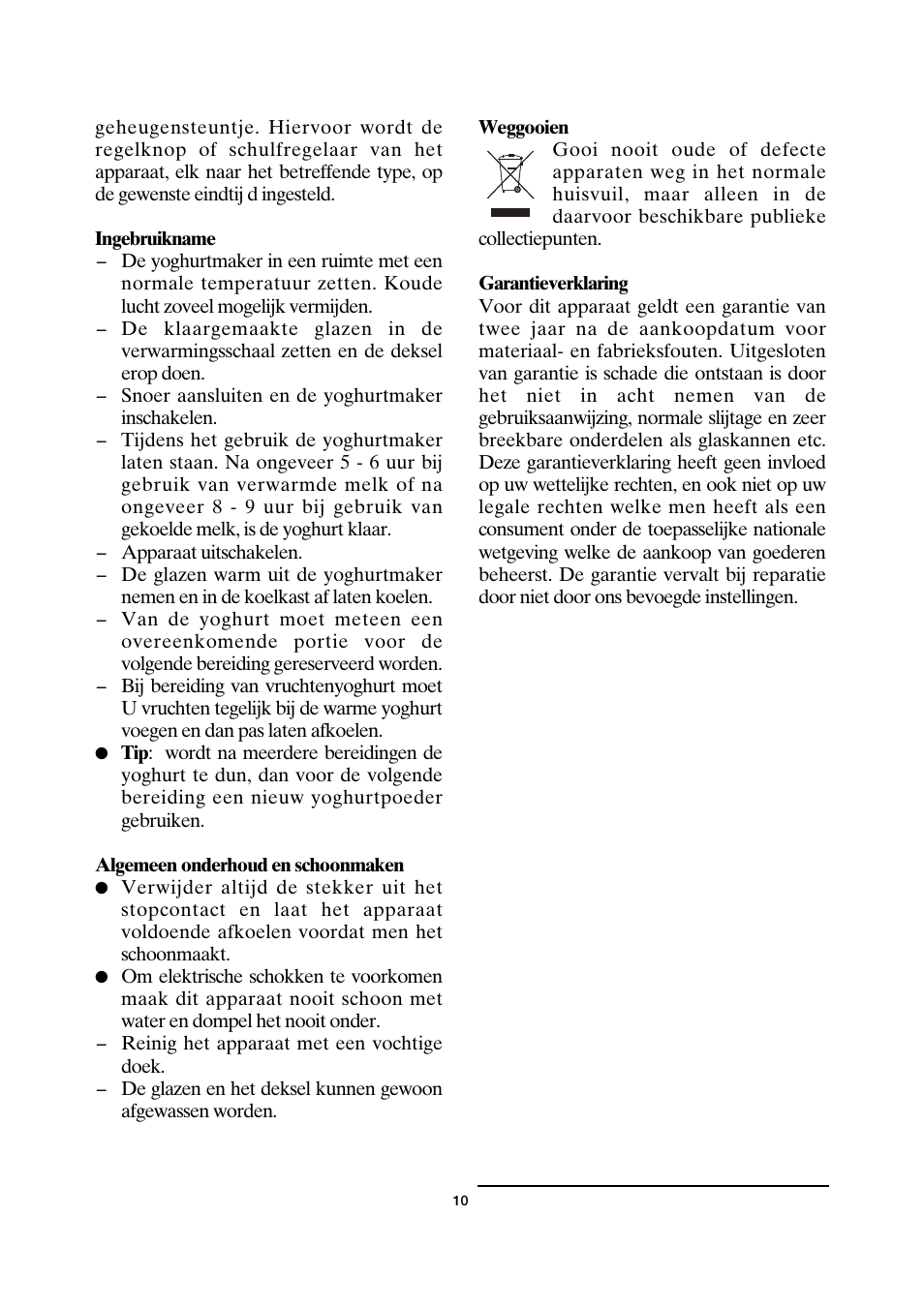 SEVERIN JG 3516 User Manual | Page 10 / 32