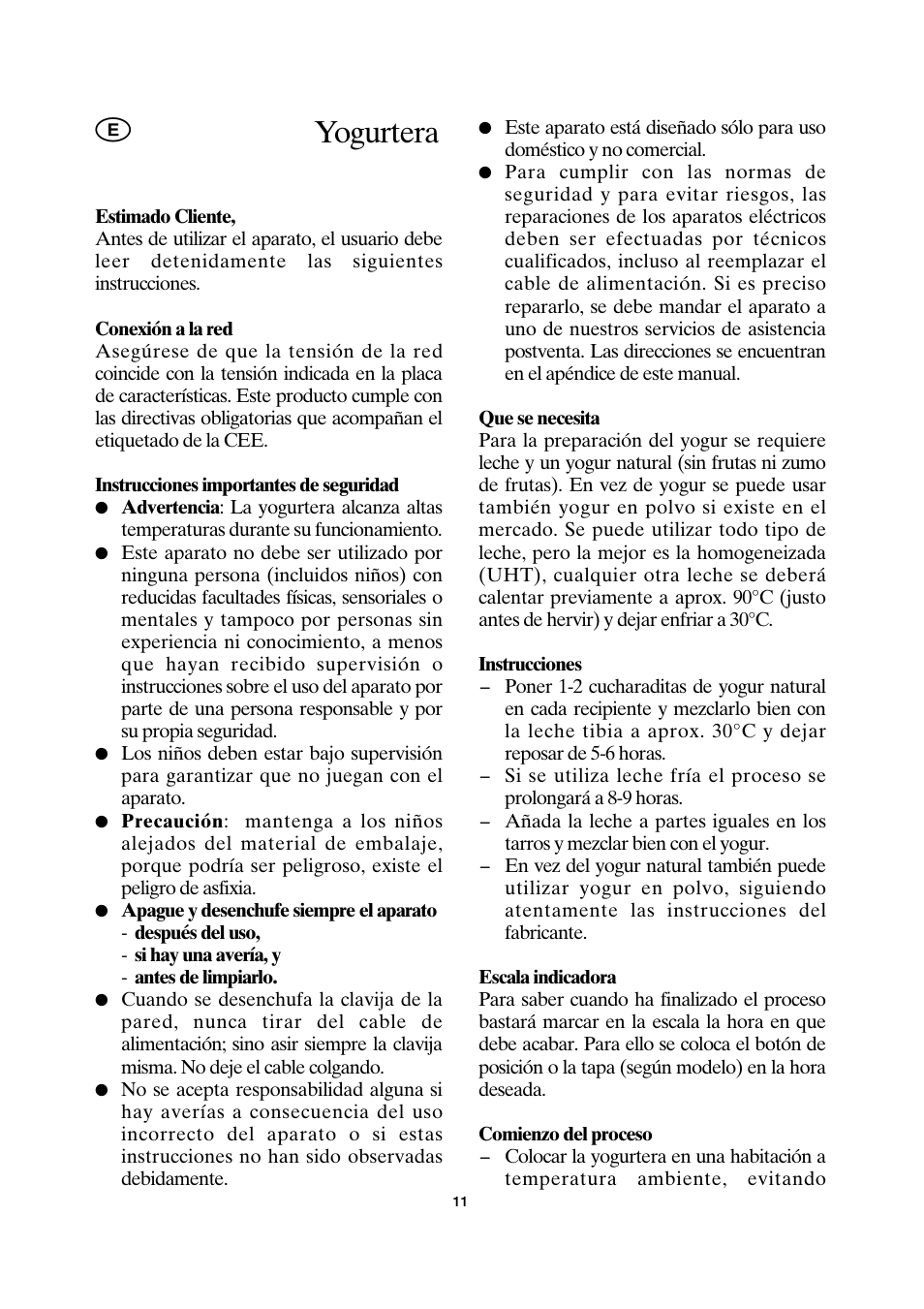 Yogurtera | SEVERIN JG 3516 User Manual | Page 11 / 32