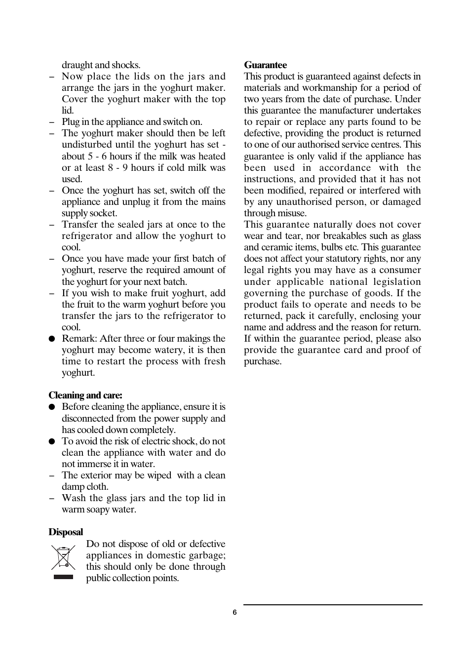 SEVERIN JG 3516 User Manual | Page 6 / 32