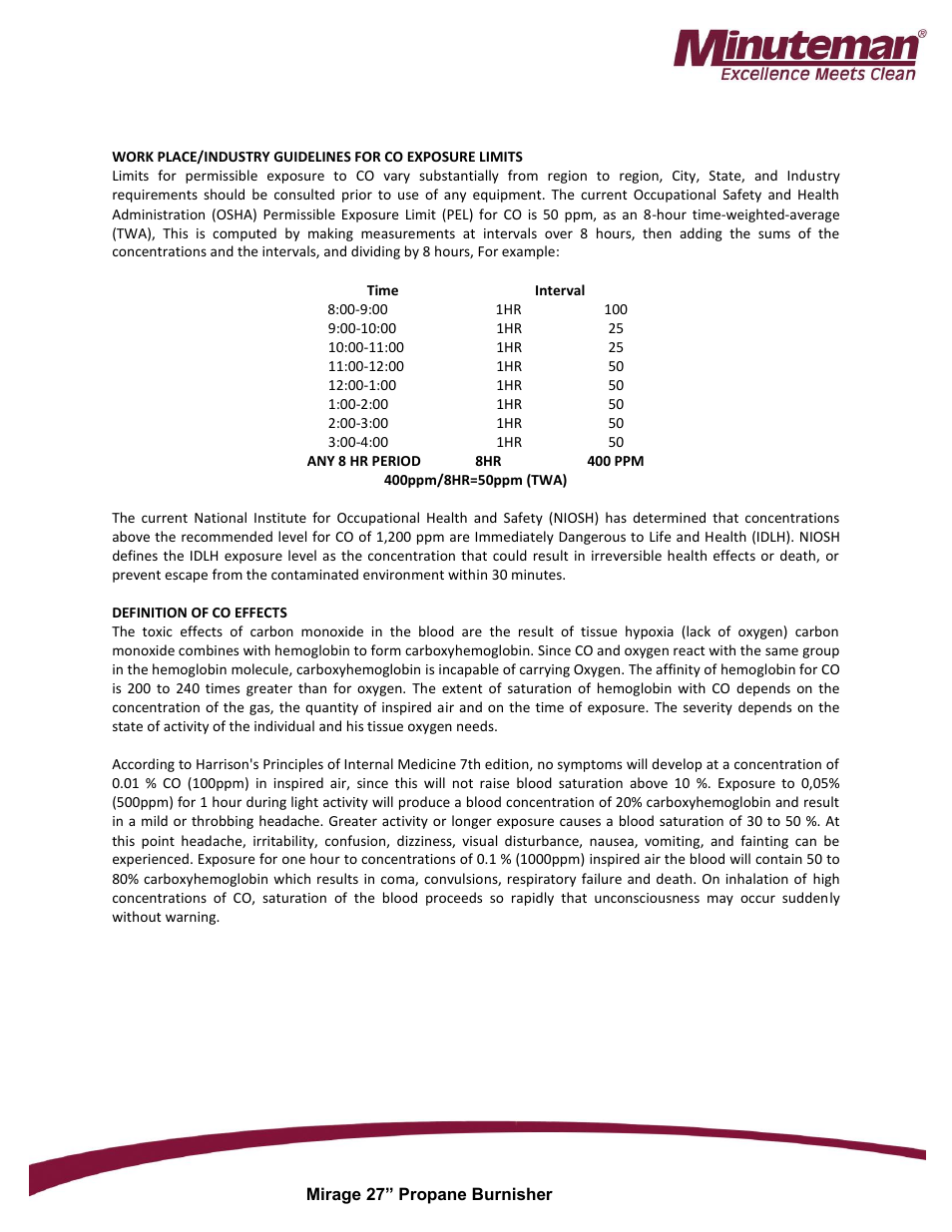 Minuteman Mirage 27 Propane Burnisher User Manual | Page 16 / 30
