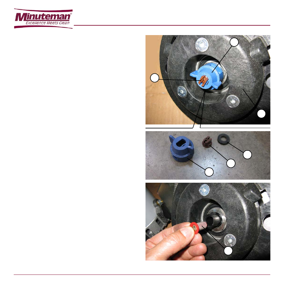 Remove the filter from its seat (5), Clean the nozzle (3) and the filter (5), Replace the filter correctly (5) in its case | Figure 5-8 | Minuteman E Ride 21 User Manual | Page 36 / 52