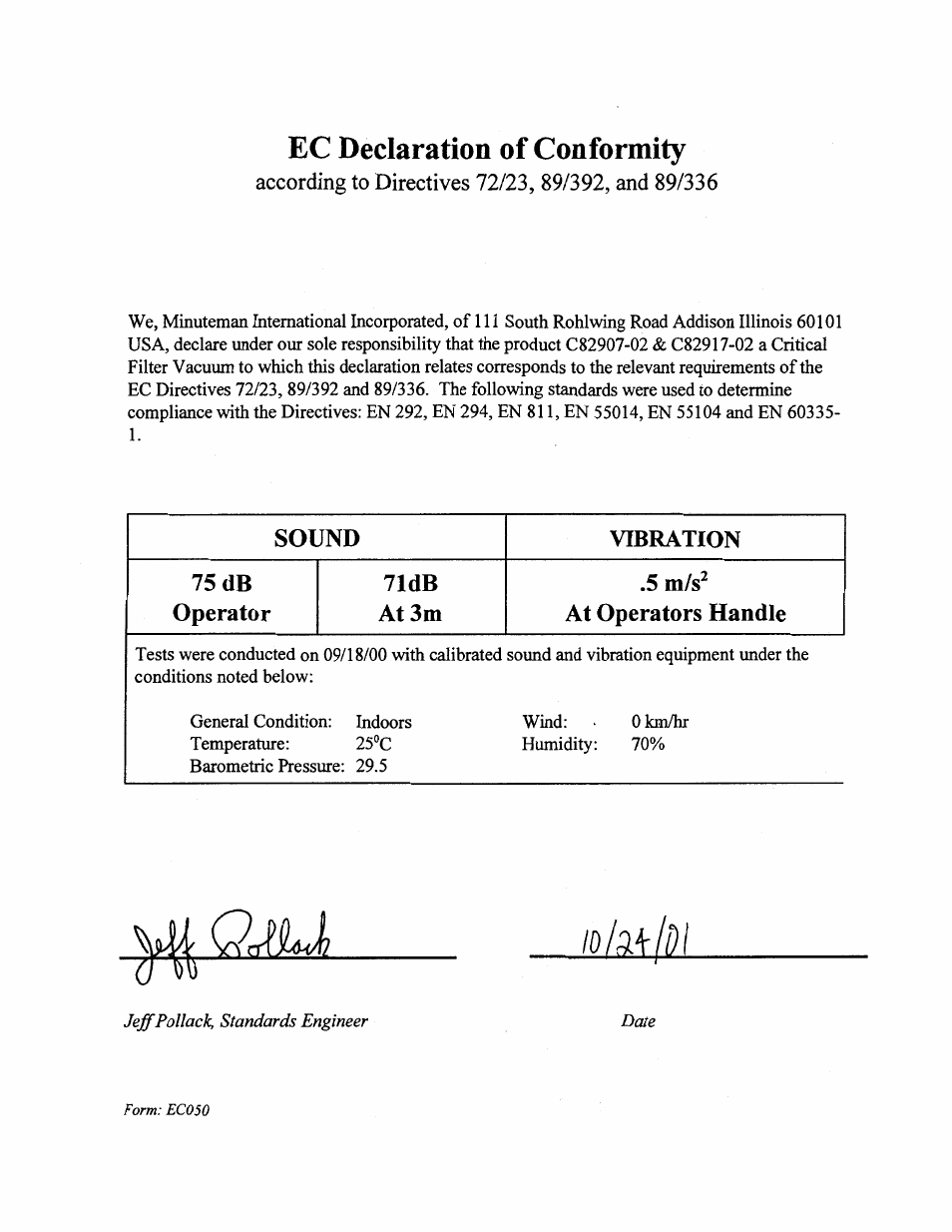 Minuteman C82917-02 Bio-Haz Vacuum User Manual | Page 2 / 14