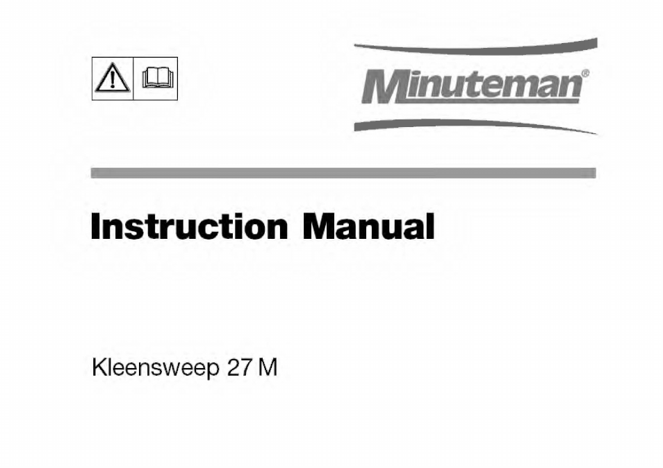 Minuteman Kleen Sweep 27M User Manual | 16 pages