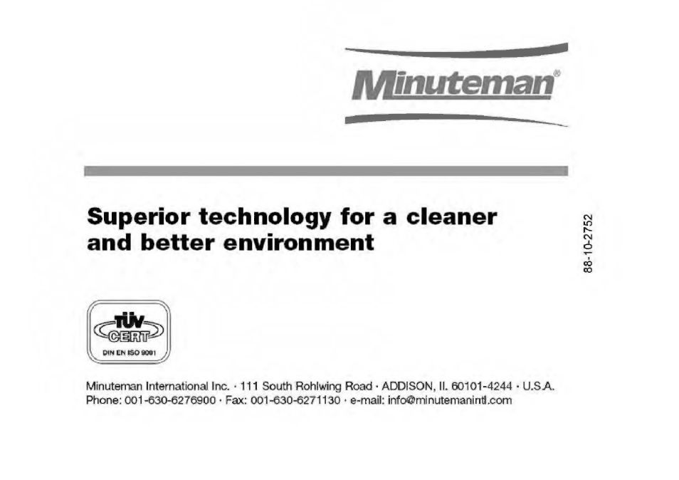 Minuteman Kleen Sweep 27M User Manual | Page 16 / 16