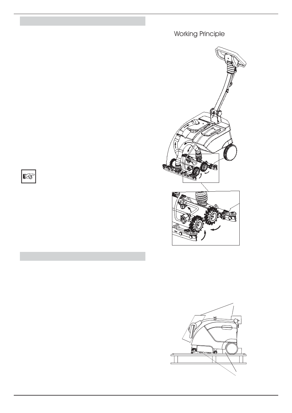 Working principle, Operation first operation | Minuteman PORT A SCRUB 14 User Manual | Page 23 / 64