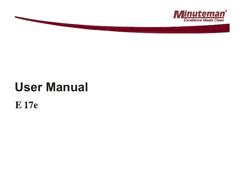 Minuteman E17e User Manual | 30 pages