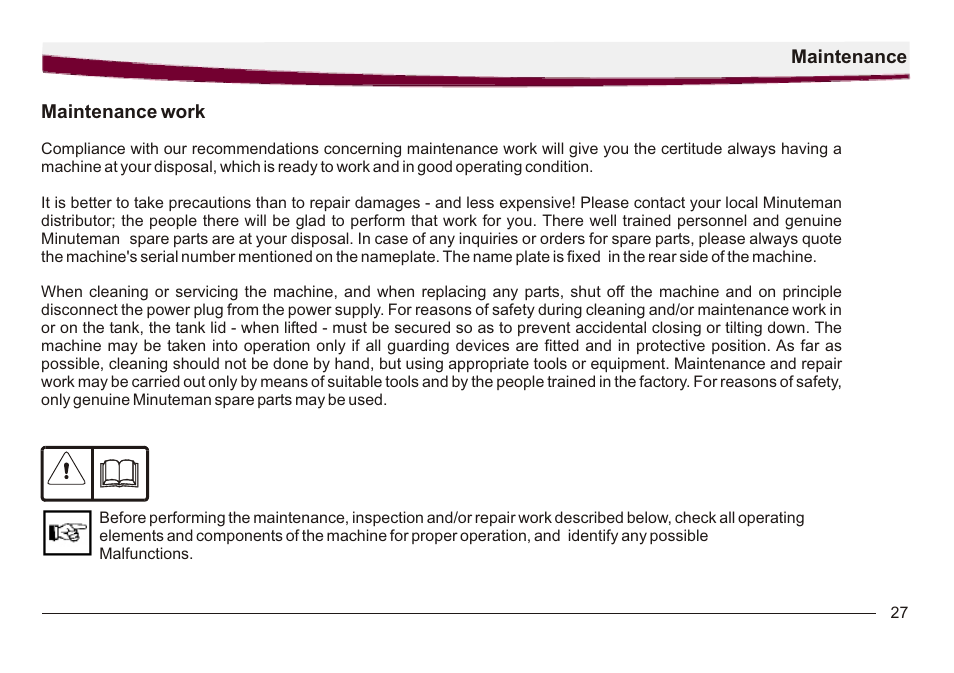 Minuteman E17e User Manual | Page 27 / 30