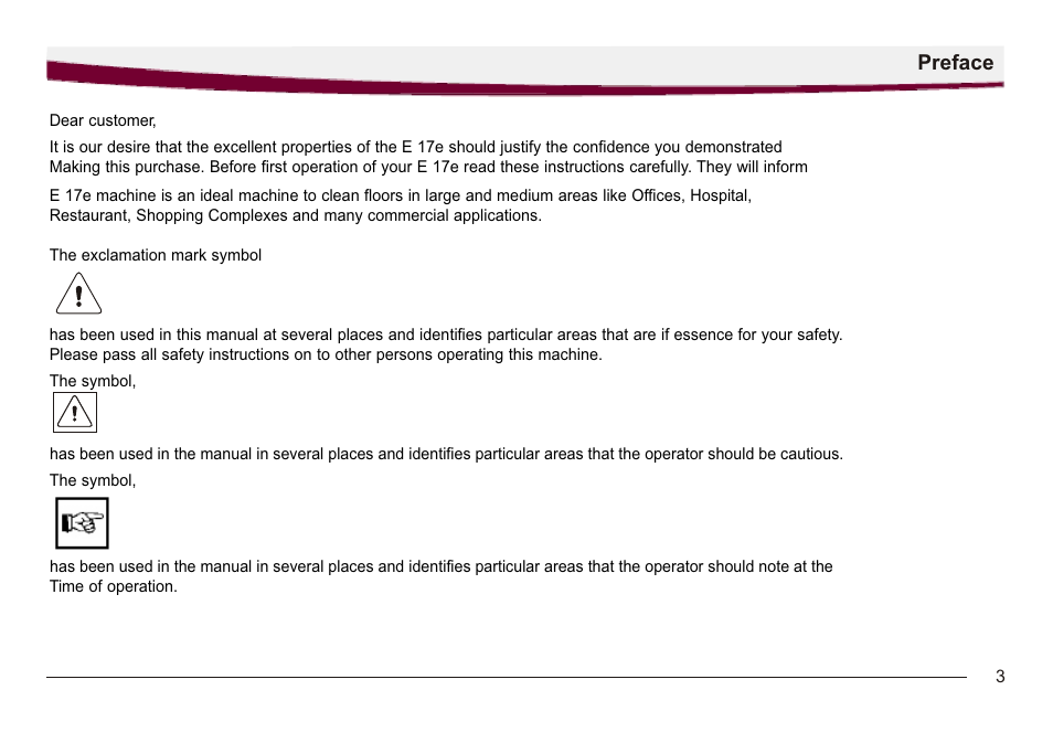 Preface | Minuteman E17e User Manual | Page 3 / 30
