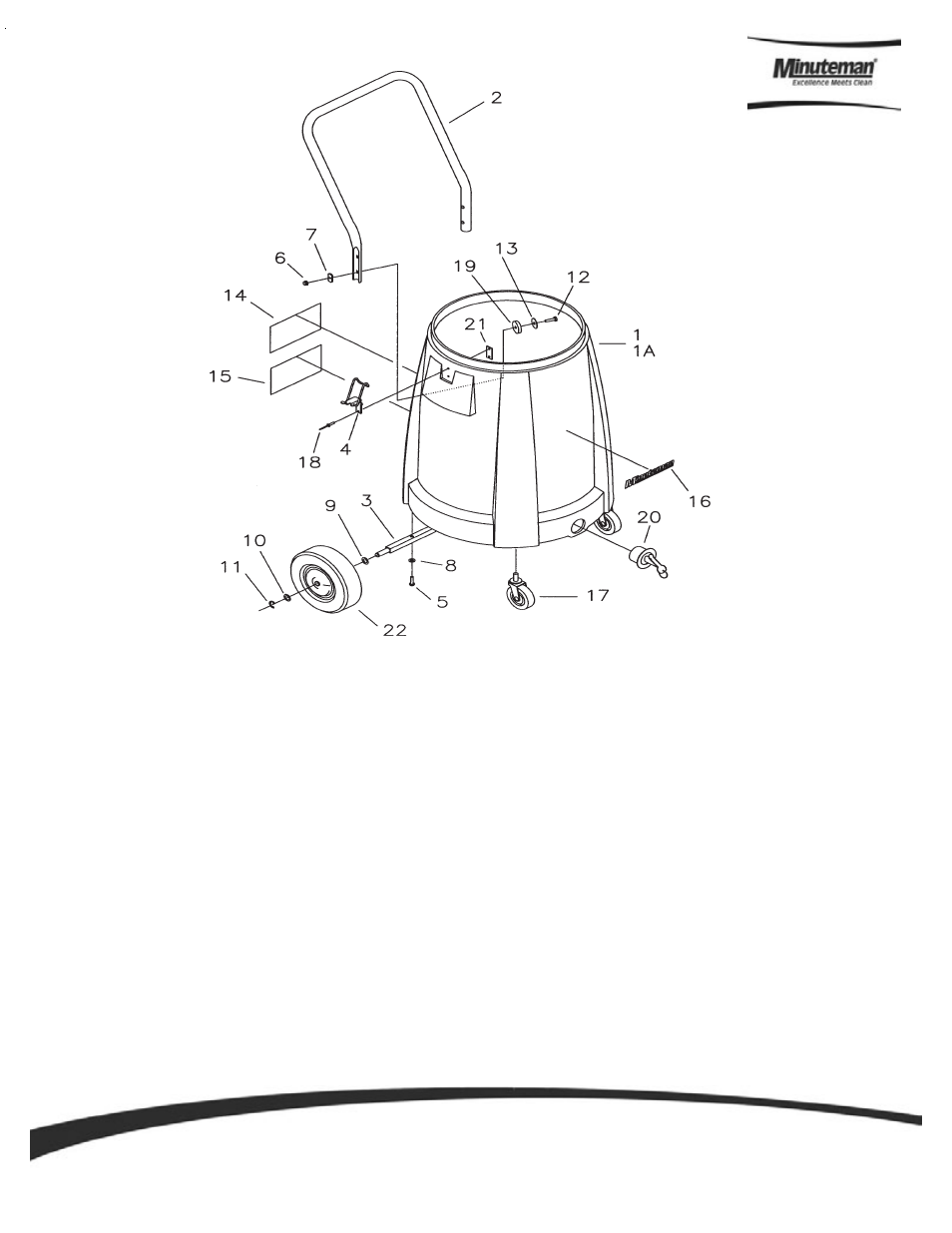 Parts and instruction manual, Page 12, Tank assembly | Minuteman X839 Asbestos Series Wet_Dry Vacuum User Manual | Page 15 / 18
