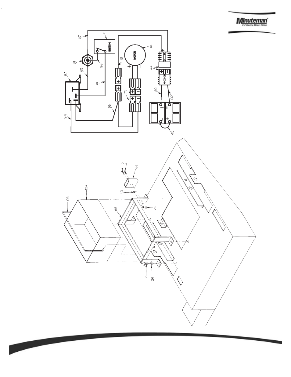 Minuteman 747 Wide Area Carpet Vacuum Battery Power User Manual | Page 10 / 14