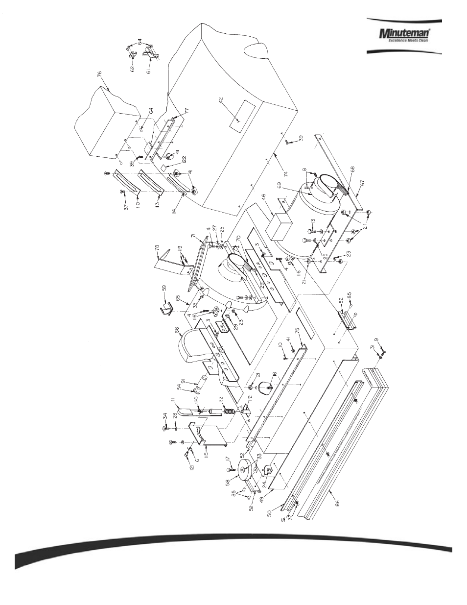 Minuteman 747 Wide Area Carpet Vacuum Battery Power User Manual | Page 8 / 14