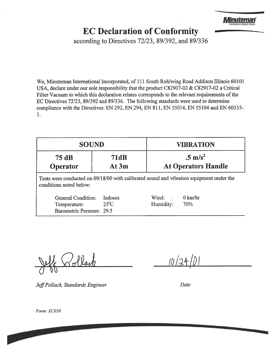 Minuteman C82907-02 Bio-Haz Vacuum User Manual | Page 3 / 16