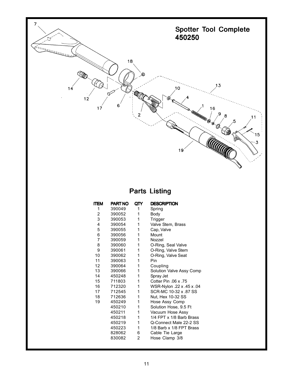 Part | Minuteman C46200-02CE Carpet Spotter User Manual | Page 13 / 16