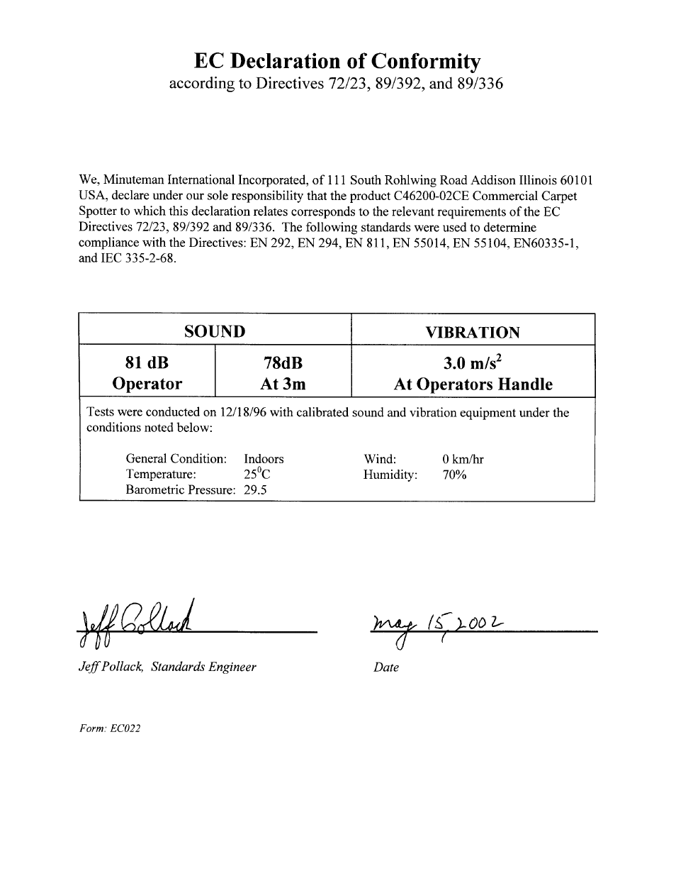 Minuteman C46200-02CE Carpet Spotter User Manual | Page 2 / 16