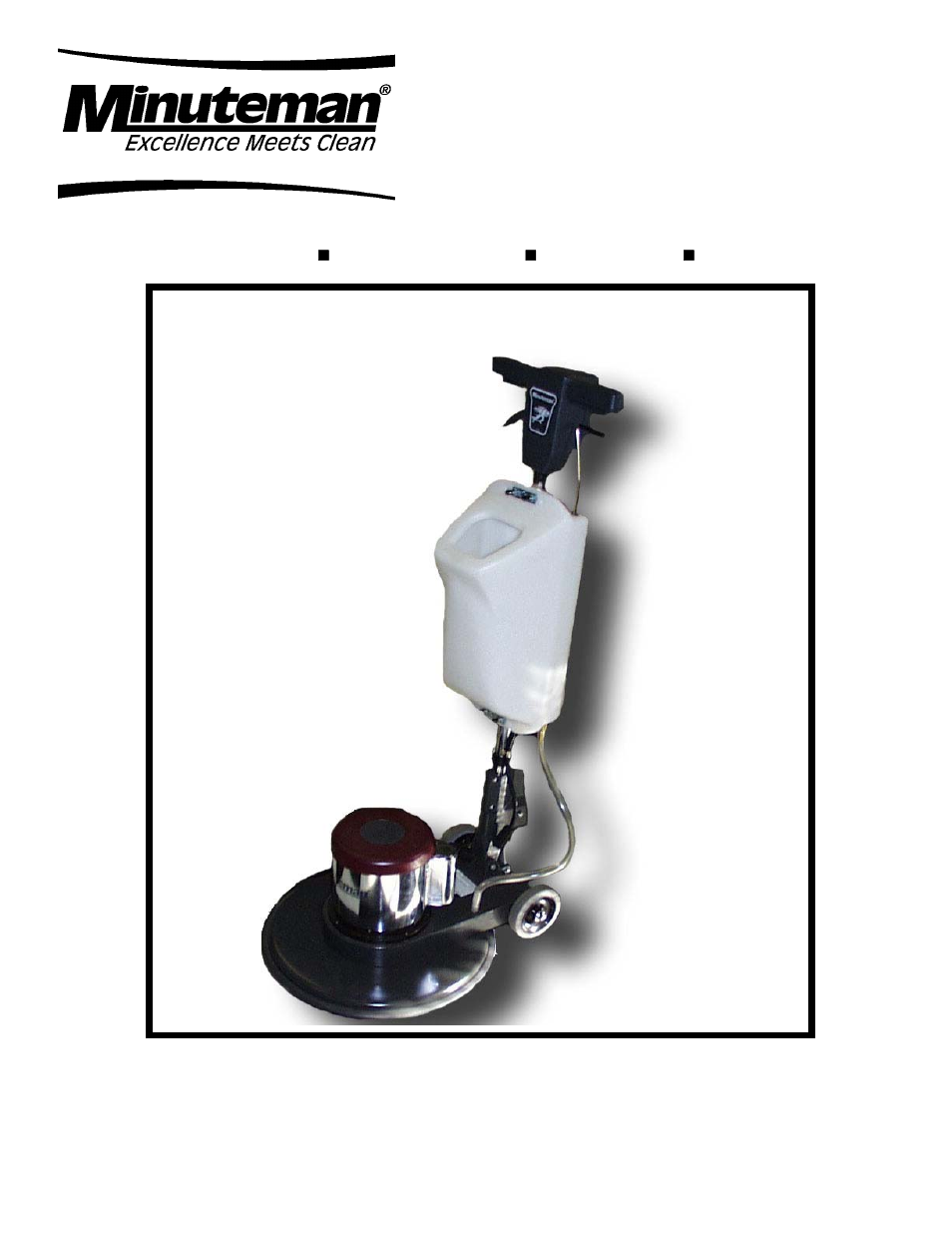 Minuteman 190400 SOLUTION TANK User Manual | 4 pages