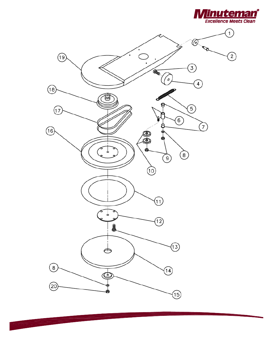Replacement parts | Minuteman Mirage 28 Propane Burnisher - Honda M220028K13H User Manual | Page 11 / 18