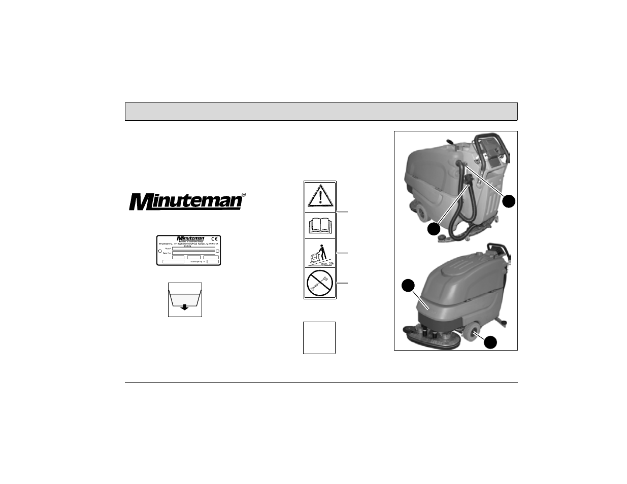 Safety information | Minuteman H26 Floor Scrubber User Manual | Page 9 / 40