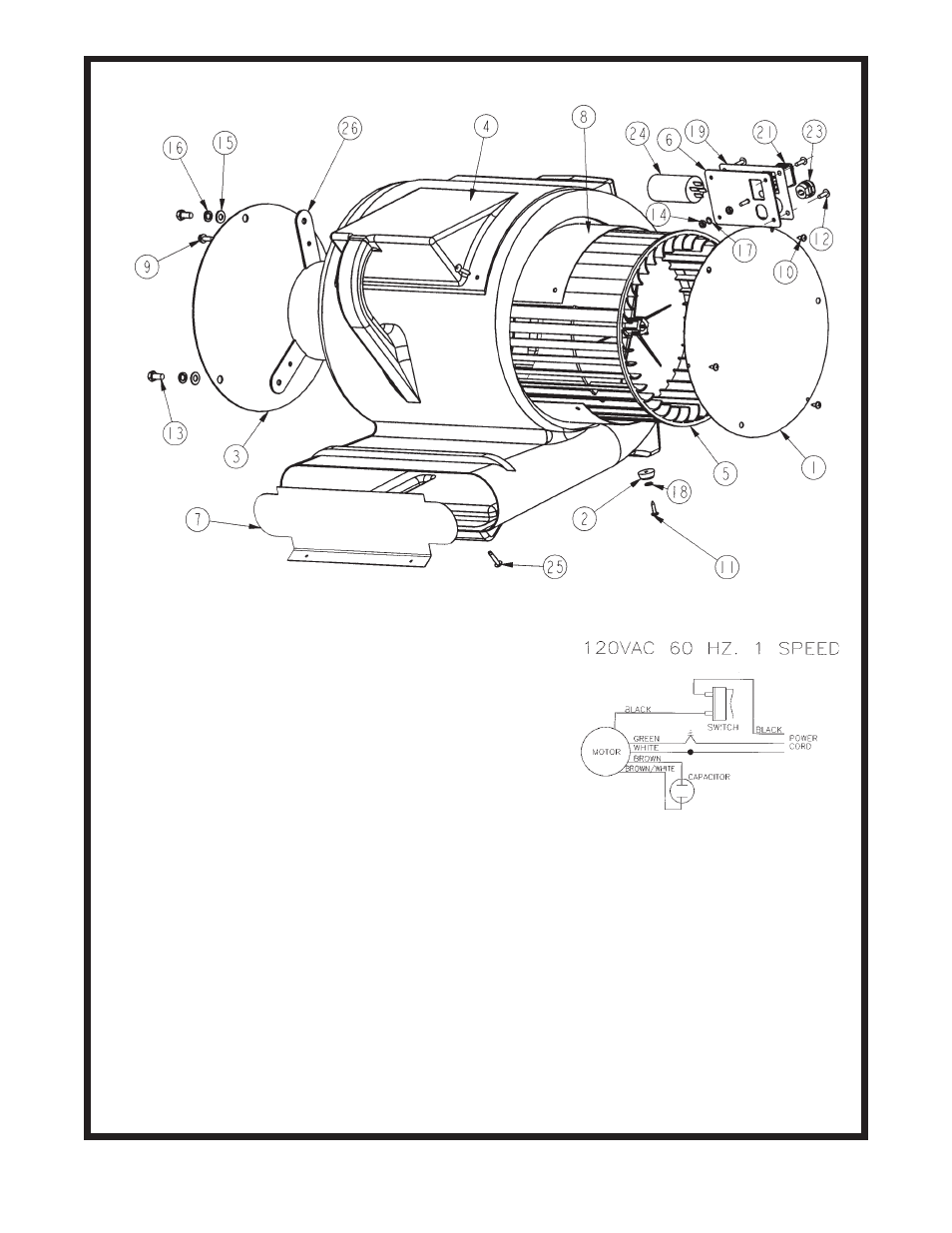 Parts list | Minuteman C42000-FMP (115V) (3 Speed) User Manual | Page 7 / 10