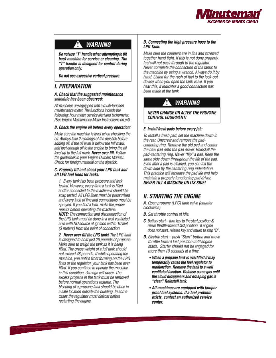 Minuteman Mirage 28 Propane Burnisher - 17 HP Kawasaki M220028K17A User Manual | Page 5 / 17