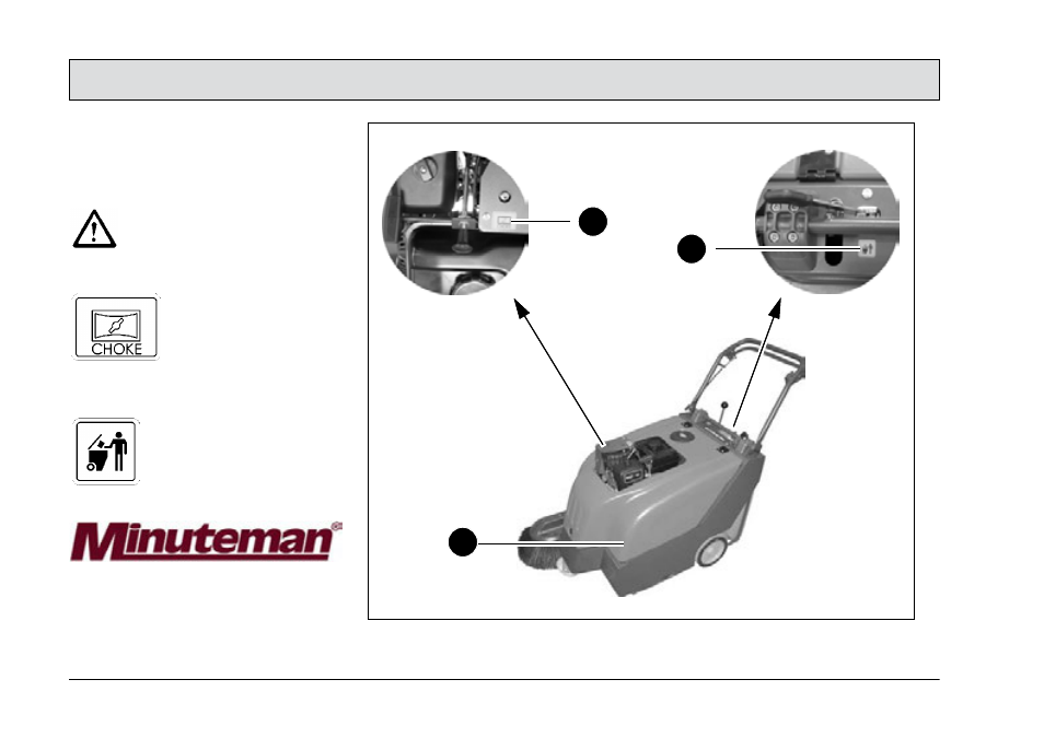 7 labels on the machine, Safety information | Minuteman KS 28 G (6403.xx) User Manual | Page 10 / 60