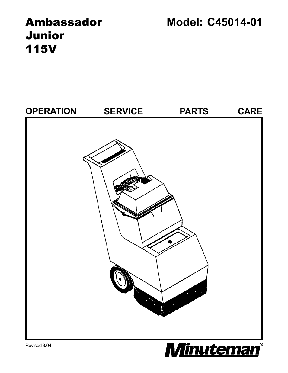 Minuteman C45014-01 Ambassador Junior 115V User Manual | 12 pages