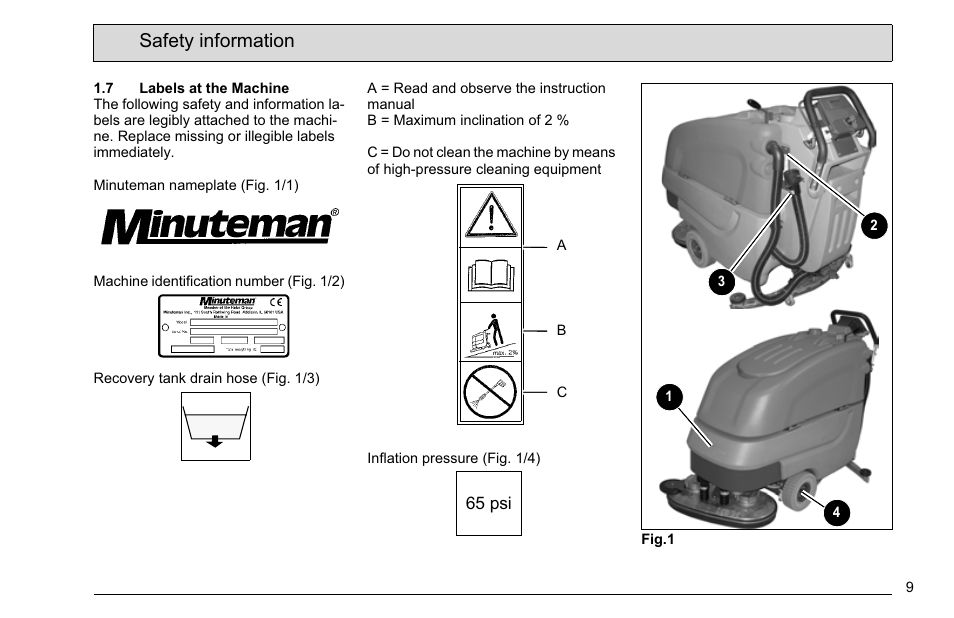 Safety information | Minuteman E 26 (7061.11) User Manual | Page 11 / 40