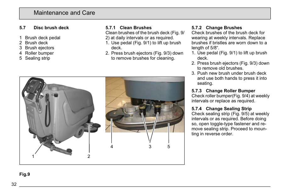 Maintenance and care | Minuteman E 26 (7061.11) User Manual | Page 34 / 40
