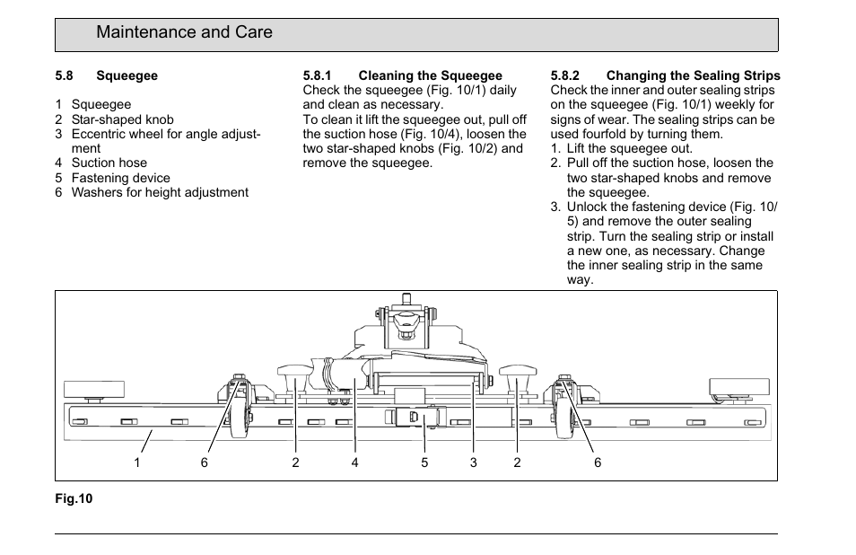 Maintenance and care | Minuteman E 26 (7061.11) User Manual | Page 35 / 40