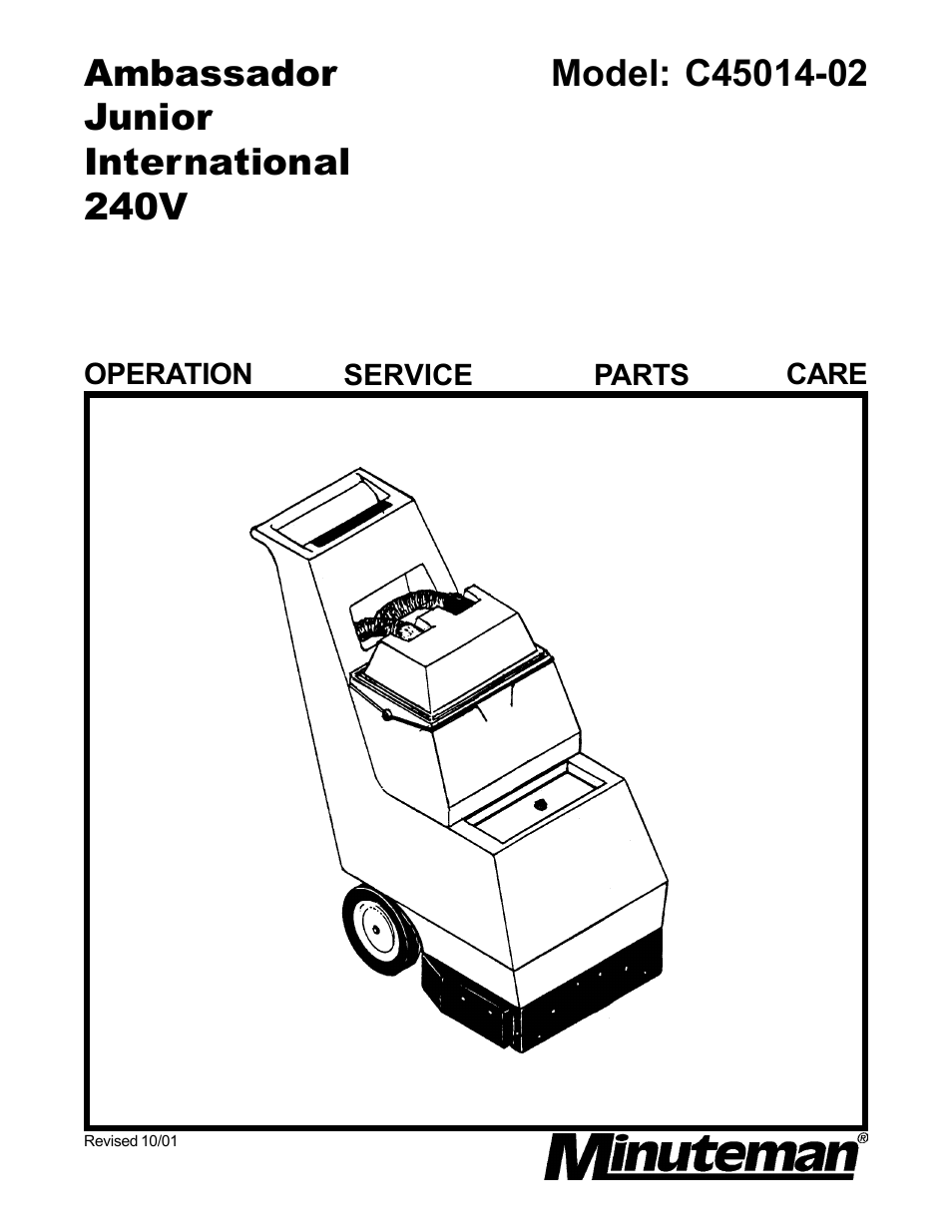 Minuteman C45014-02 Ambassador Junior International 240V User Manual | 12 pages