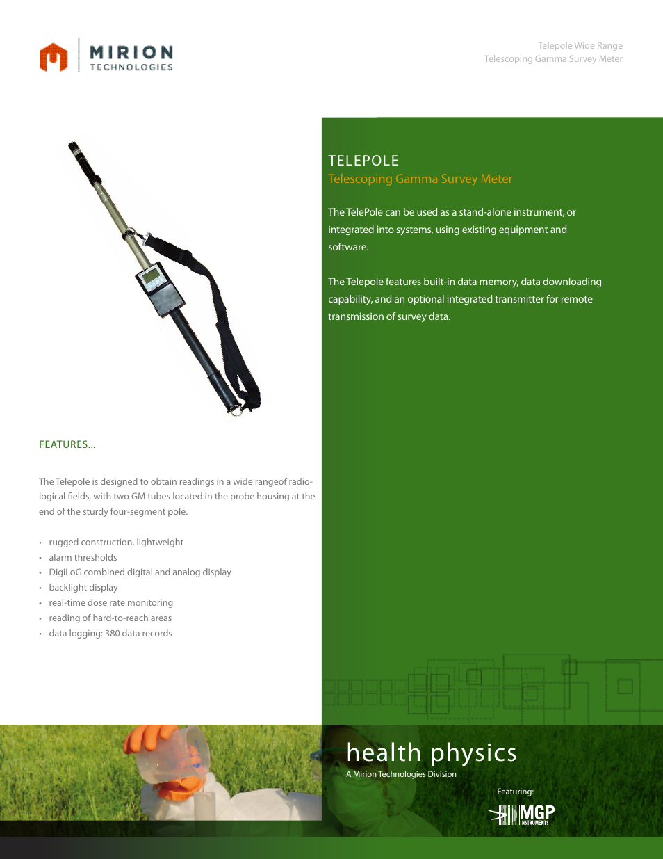 Mirion Technologies TELEPOLE User Manual | 2 pages