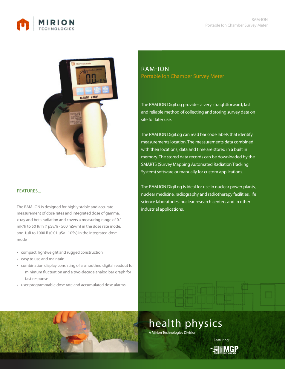 Mirion Technologies RAM ION User Manual | 2 pages