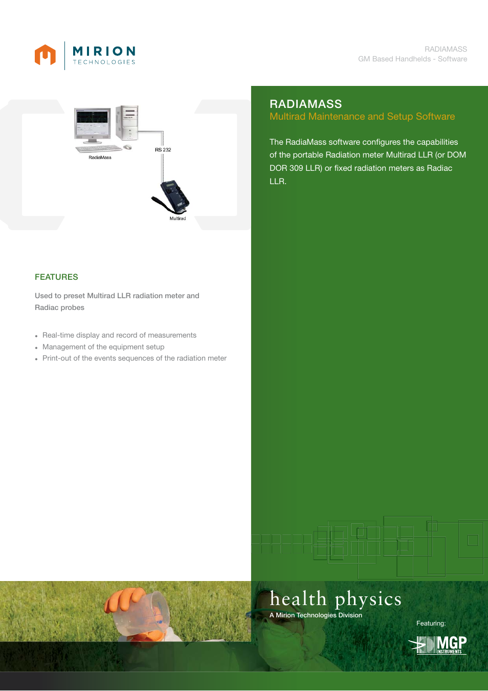 Mirion Technologies RADIAMASS User Manual | 2 pages