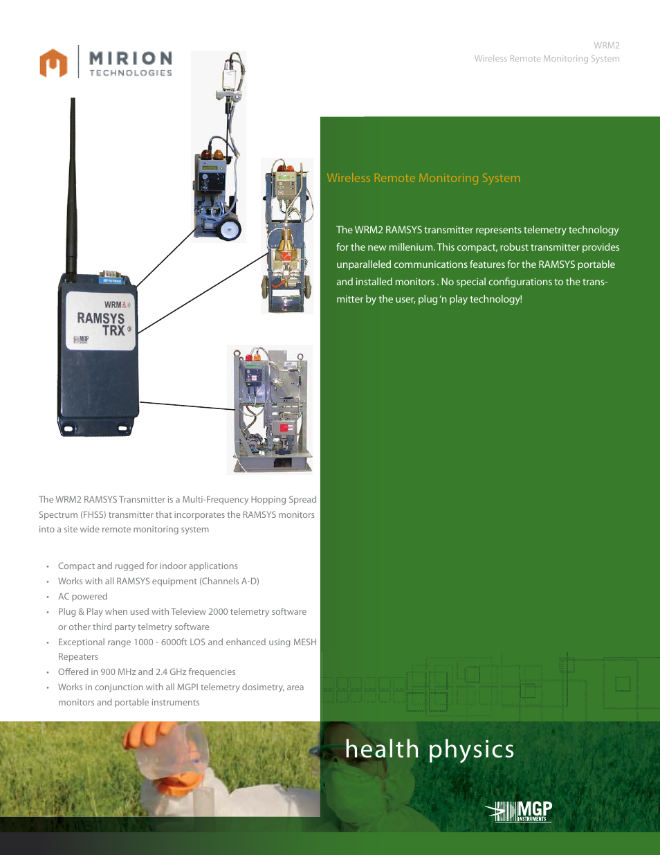 Mirion Technologies WRM2 RAMSYS System User Manual | 2 pages
