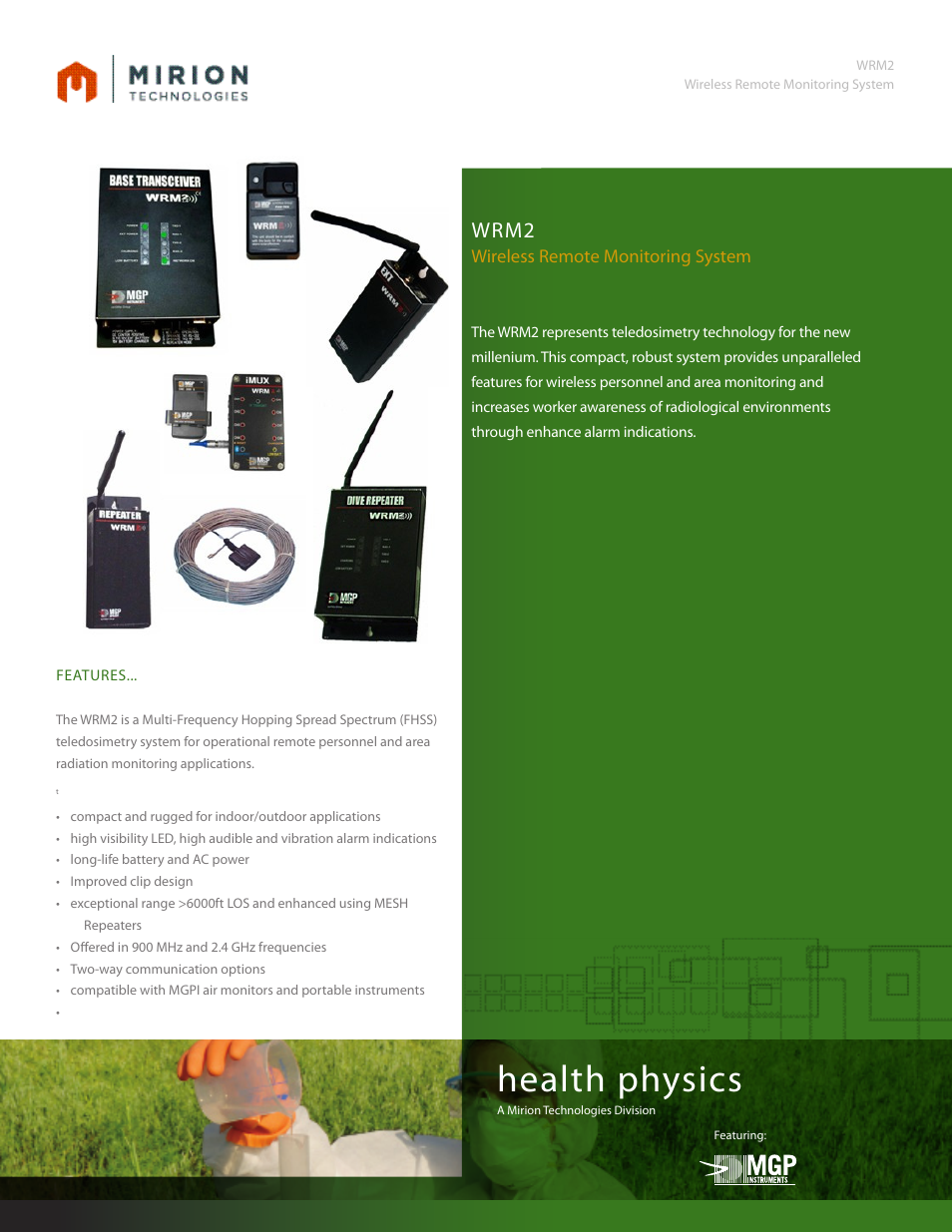 Mirion Technologies WRM2 User Manual | 2 pages