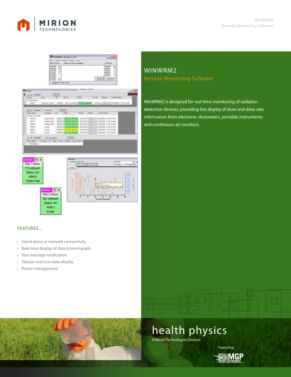 Mirion Technologies WinWRM2 User Manual | 2 pages