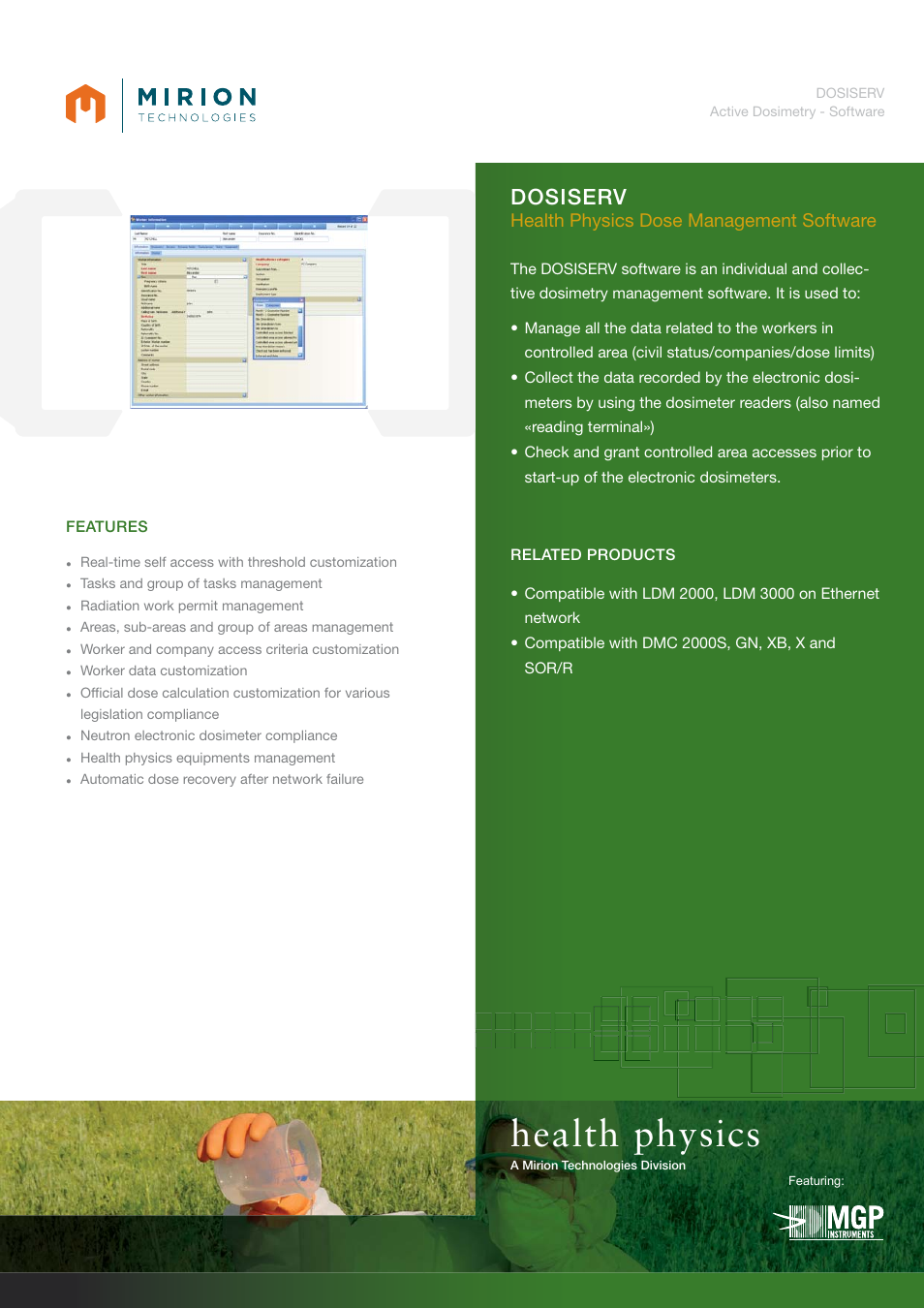 Mirion Technologies DOSISERV User Manual | 2 pages