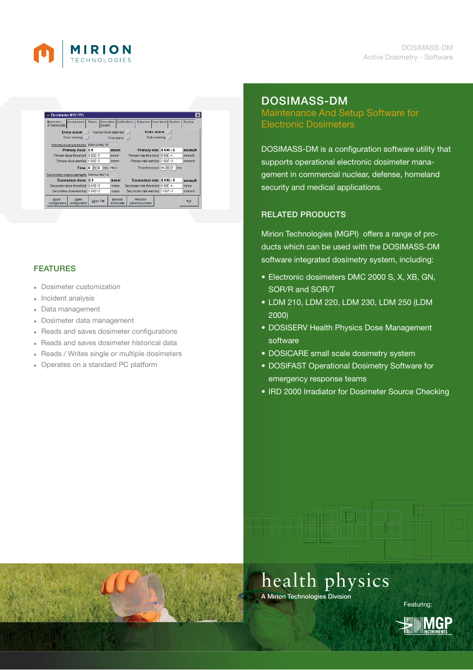 Mirion Technologies DOSIMASS User Manual | 2 pages