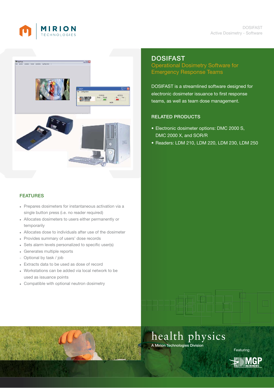 Mirion Technologies DOSIFAST User Manual | 2 pages