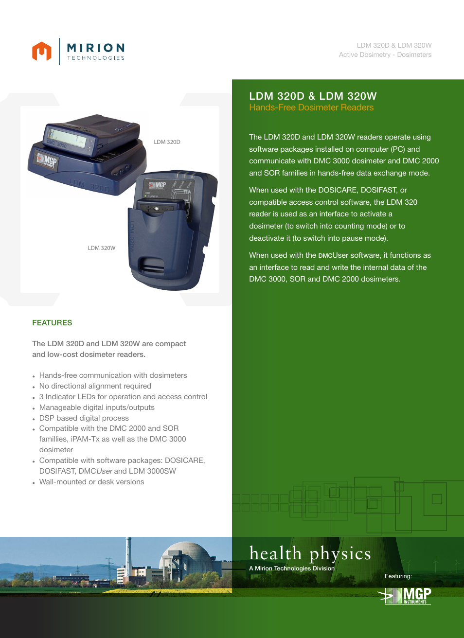 Mirion Technologies LDM 320W User Manual | 2 pages