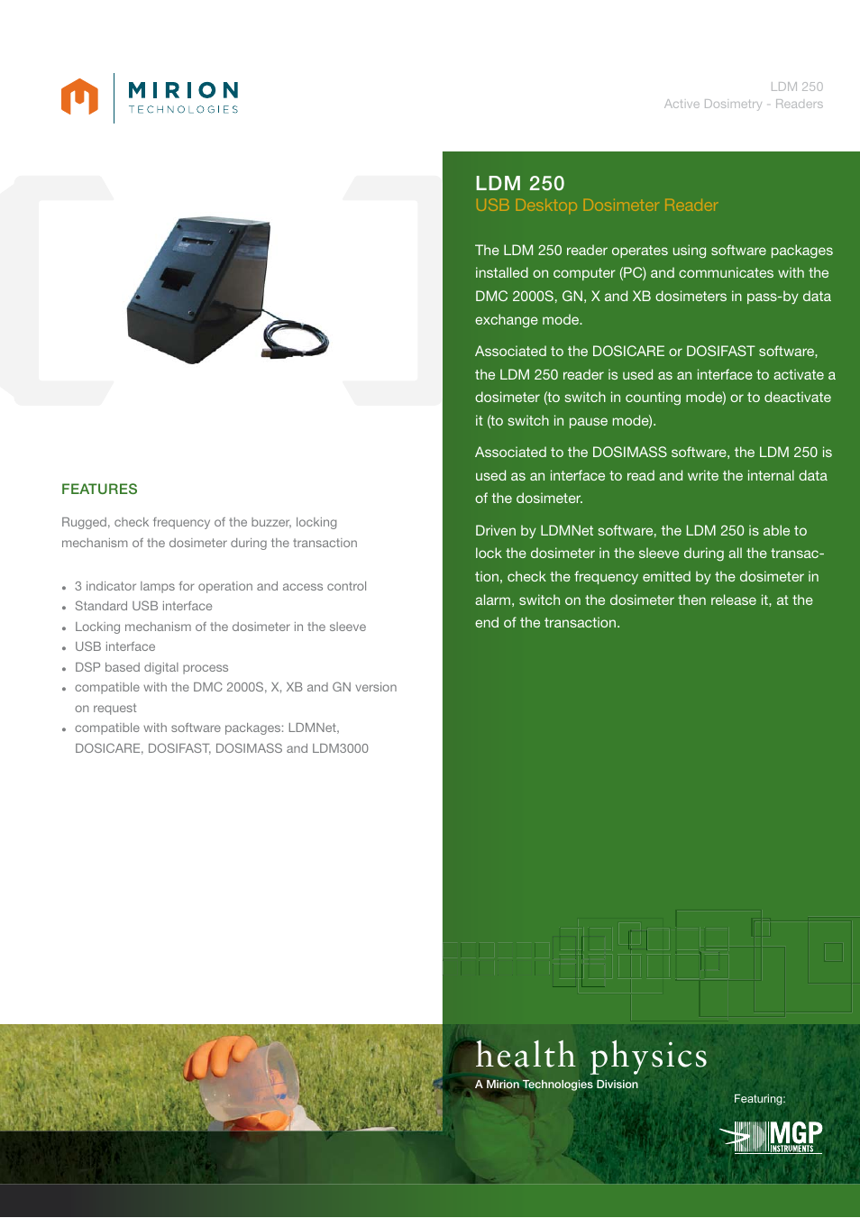 Mirion Technologies LDM 250 User Manual | 2 pages
